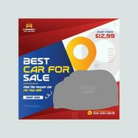 car sale promotion social media post and web banner design template vector