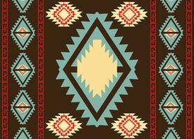 Ethnic tribal fabric textile traditional seamless pattern abstract geometric background vector
