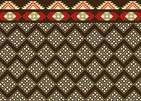 Ethnic tribal fabric textile traditional seamless pattern abstract geometric background vector