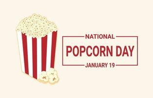 National Popcorn Day on January 19th vector