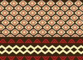 Ethnic tribal fabric textile traditional seamless pattern abstract geometric background vector
