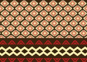 Ethnic tribal fabric textile traditional seamless pattern abstract geometric background vector