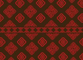 Ethnic tribal fabric textile traditional seamless pattern abstract geometric background vector