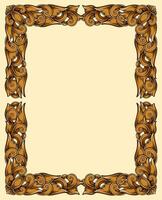 Classic style frame design with exquisite engraving and luxury free vector