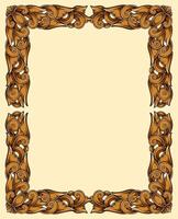 Classic style frame design with exquisite engraving and luxury free vector
