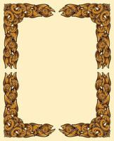 Classic style frame design with exquisite engraving and luxury vector