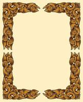 Classic style frame design with exquisite engraving and luxury vector