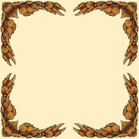 Classic style frame design with exquisite engraving and luxury free vector