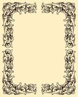 Classic style frame design with exquisite engraving and luxury line art vector