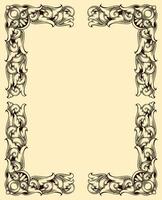 Classic style frame design with exquisite engraving and luxury line art vector