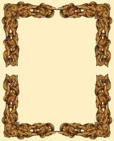 Classic style frame design with exquisite engraving and luxury free vector