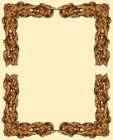 Classic style frame design with exquisite engraving and luxury free vector