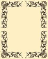 Classic style frame design with exquisite engraving and luxury line art vector