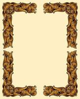 Classic style frame design with exquisite engraving and luxury Vector