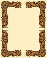 Classic style frame design with exquisite engraving and luxury Vector