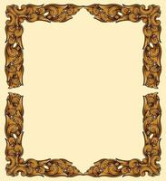 Classic style frame design with exquisite engraving and luxury vector