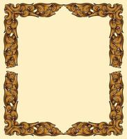 Classic style frame design with exquisite engraving and luxury vector