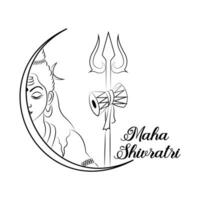 happy maha shivratri festival vector design