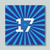 Free Number 17  Vector Background