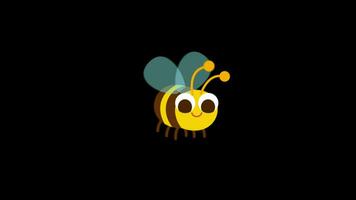 Honig Biene fliegend auf Alpha Kanal video