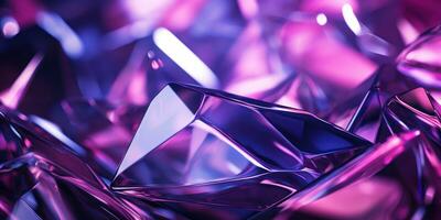 AI generated Mesmerizing close-up of a purple crystals. AI generative. photo