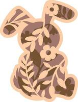 Easter Rabbit Multilayer Cut File vector