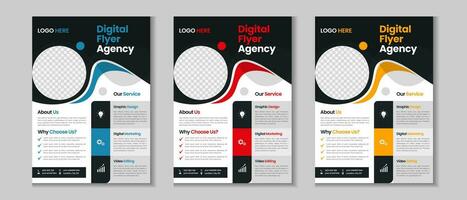 Business flyer collection, corporate poster, flyer bundle, flyer brochure design, annual report, proposal, leaflet, company profile, digital marketing poster and a4 layout with mockup vector