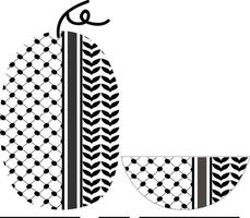 Palestine scarf pattern handdrawn in flat vector design. Illustration concept. Geometrical.