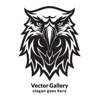 angry eagle head template vector