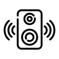 speaker Line Icon Background White vector