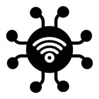 internet of things Glyph Icon Background White vector