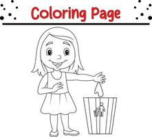 good habits Coloring page kids vector