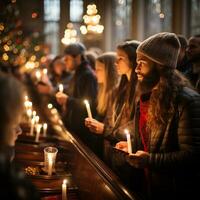 ai generado Navidad alegre Navidad estrella Navidad antecedentes foto