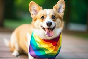 AI generated Adorable Corgi Pup with a Message of Inclusivity. photo