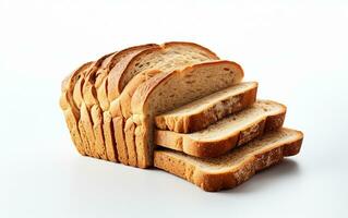 AI generated 8K Rendering of Bread Slice on White Background. photo