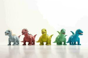 AI generated Toy Dinosaur Figures photo