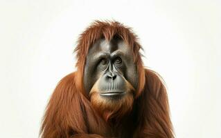 Jungle Primate Portraits on White background photo