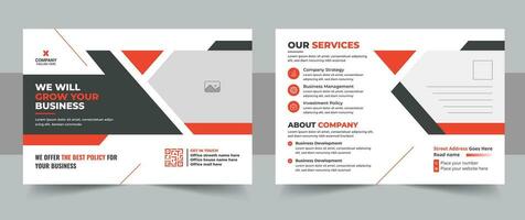 Modern postcard design template, Corporate eddm postcard design template layout vector