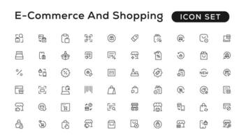 E-commerce, online shopping and delivery elements - minimal thin line web icon set. Outline icons collection. Simple vector illustration.