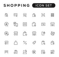 E-commerce, online shopping and delivery elements - minimal thin line web icon set. Outline icons collection. Simple vector illustration.