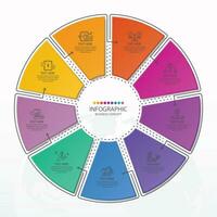 Infographic with 9 steps, process or options. vector