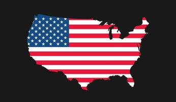 United States Vector map with the flag inside. American flag with American map design Template.