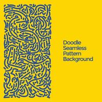 Vector hand drawn doodle elements pattern abstract seamless background