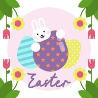 Flat colorful easter background illustration vector