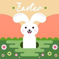 Flat colorful easter background illustration vector