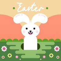 Flat colorful easter background illustration vector