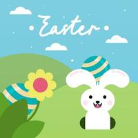 Flat colorful easter background illustration vector