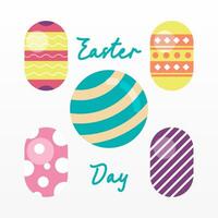 Flat colorful easter background illustration vector