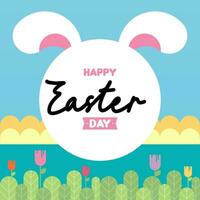 Flat colorful easter background illustration vector