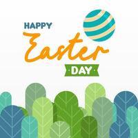 Flat colorful easter background illustration vector